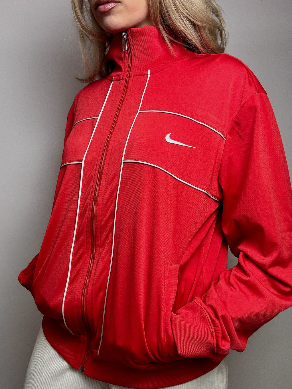 Jacket de sport rouge NIKE M/L vintage