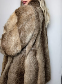 Vintage M beige real fur
