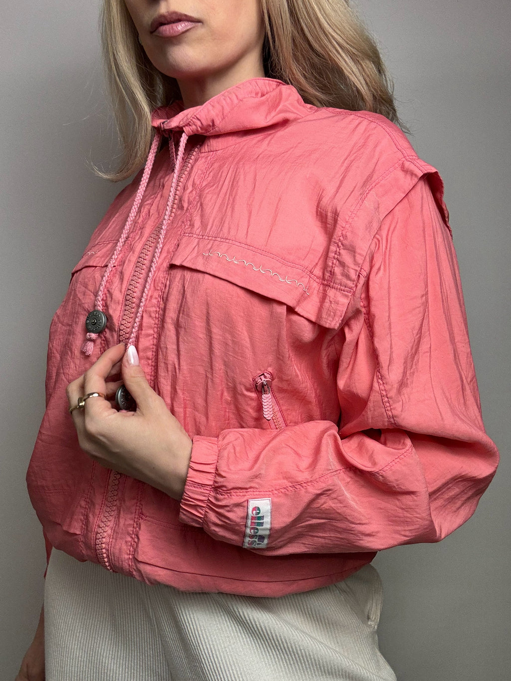 Veste de sport rose ELLESSE M vintage