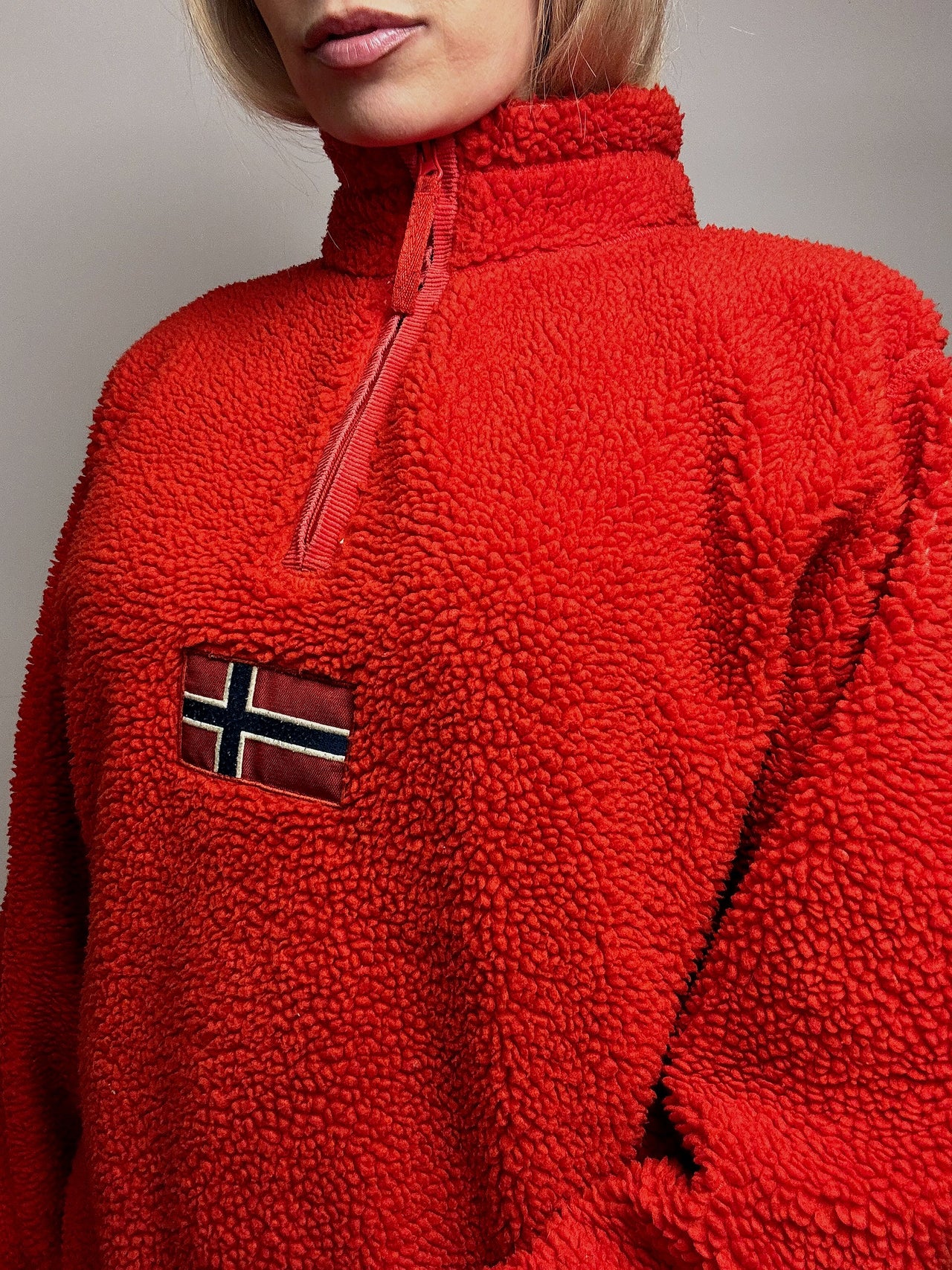 NAPAPIJRI L Vintage Red Thick Fleece
