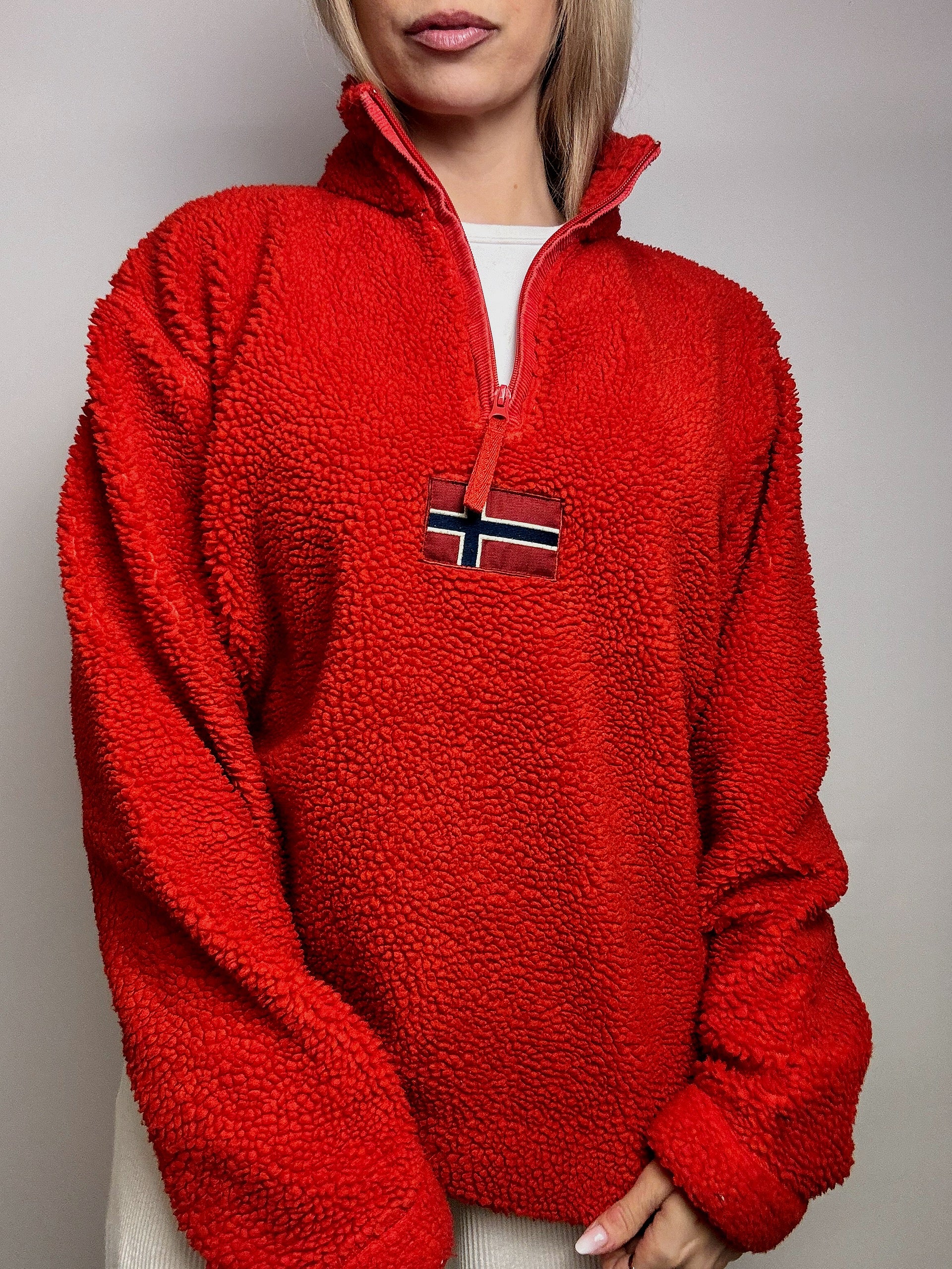 NAPAPIJRI L Vintage Red Thick Fleece