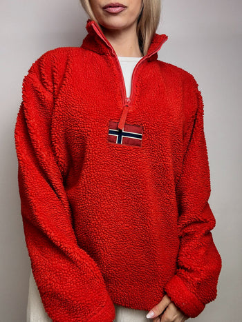 NAPAPIJRI L Vintage Red Thick Fleece