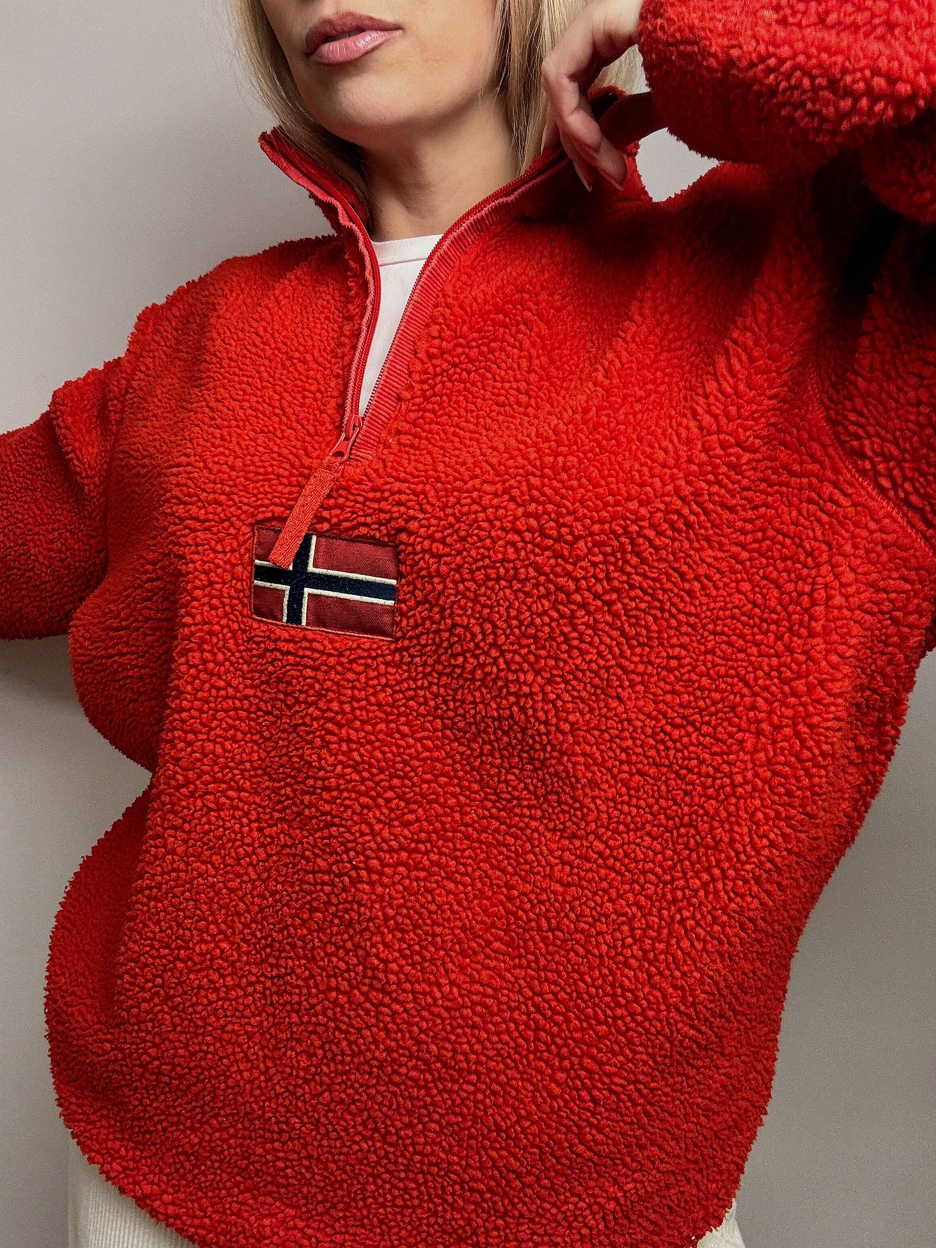 NAPAPIJRI L Vintage Red Thick Fleece