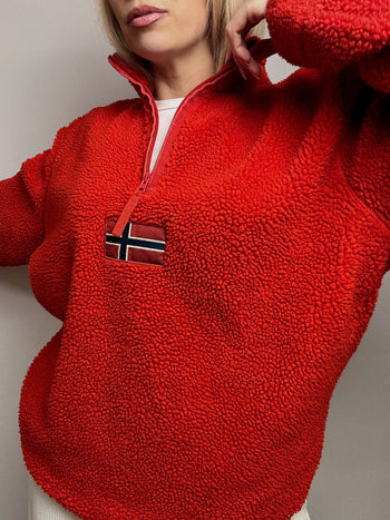 NAPAPIJRI L Vintage Red Thick Fleece