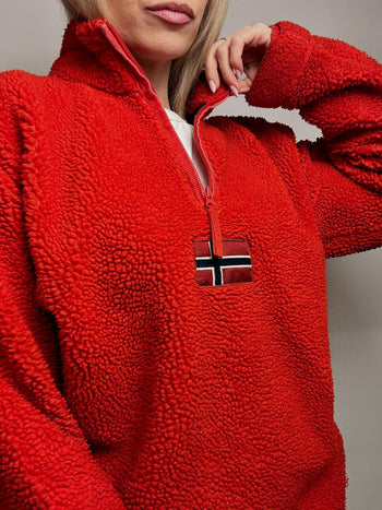 NAPAPIJRI L Vintage Red Thick Fleece