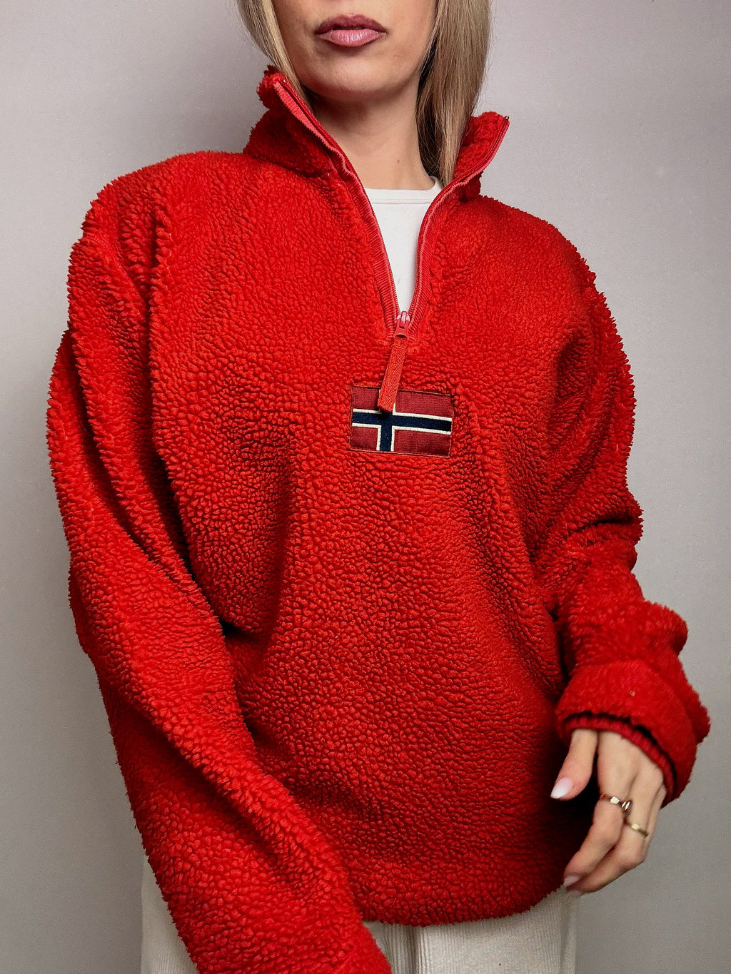 NAPAPIJRI L Vintage Red Thick Fleece