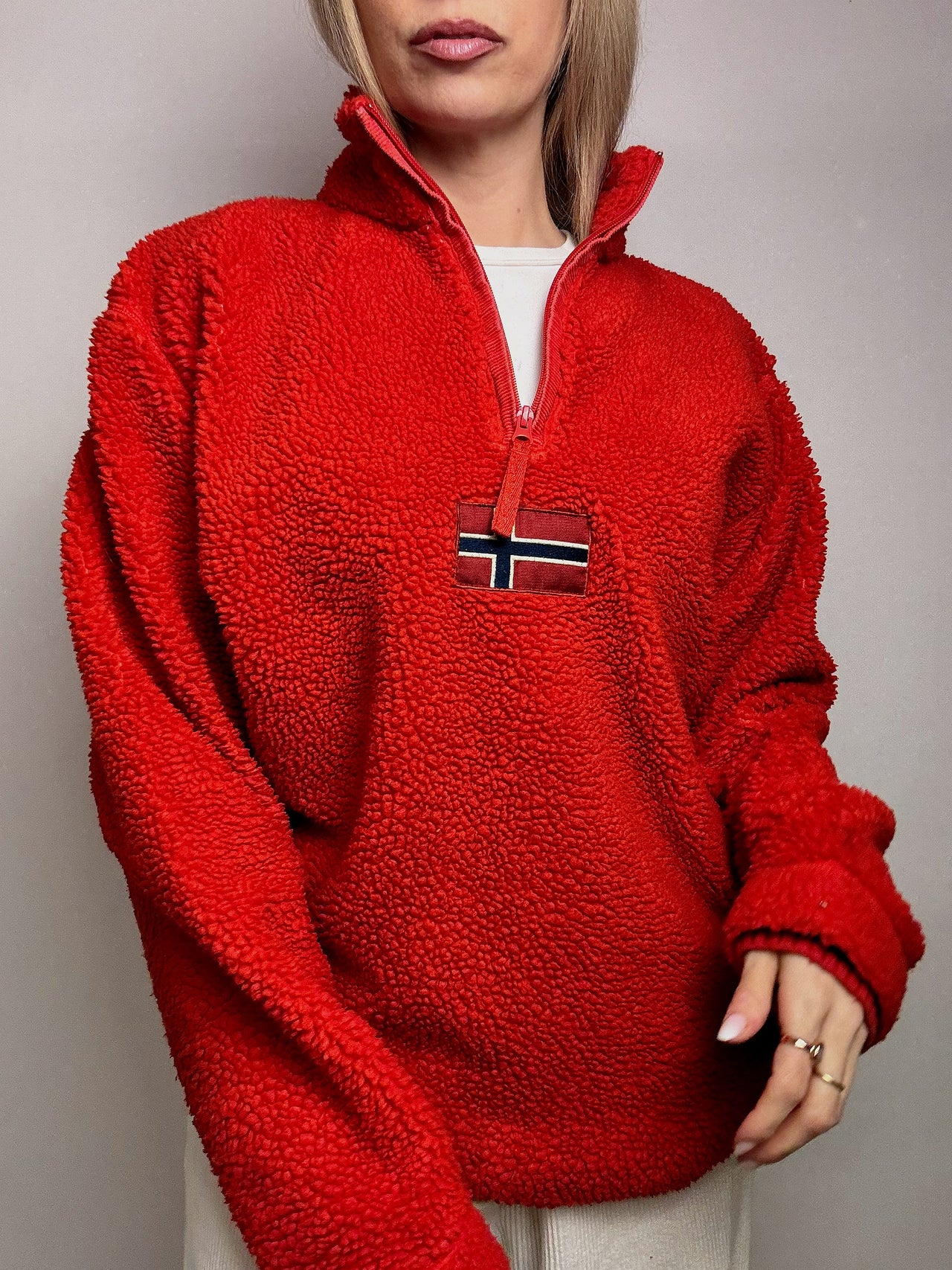 NAPAPIJRI L Vintage Red Thick Fleece