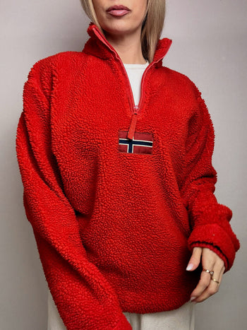 NAPAPIJRI L Vintage Red Thick Fleece