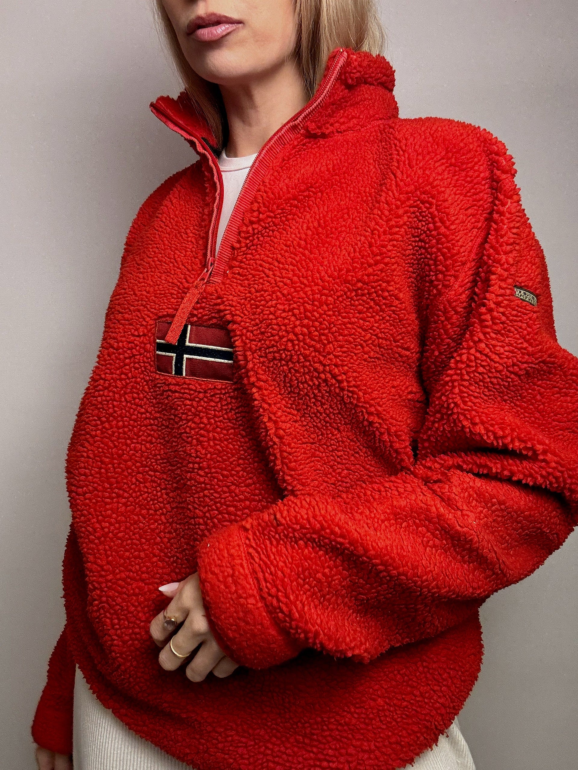NAPAPIJRI L Vintage Red Thick Fleece