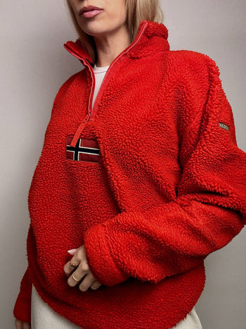 NAPAPIJRI L Vintage Red Thick Fleece