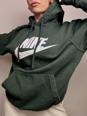 NIKE M Vintage Grüner Hoodie