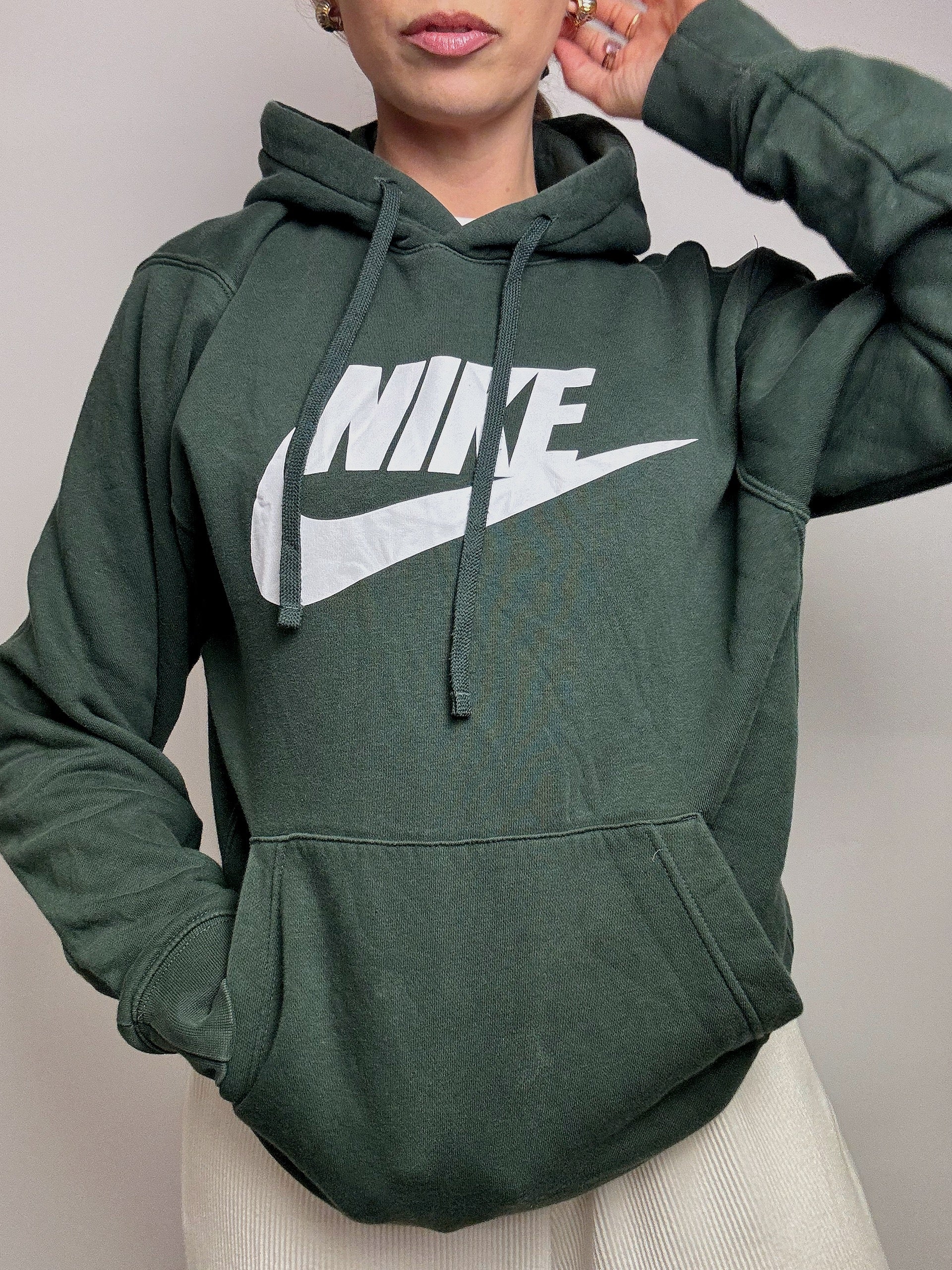 NIKE M Vintage Grüner Hoodie