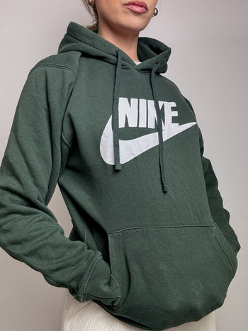 NIKE M Vintage Grüner Hoodie