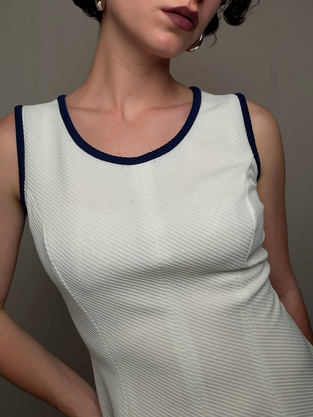 Robe patineuse blanche S/M vintage
