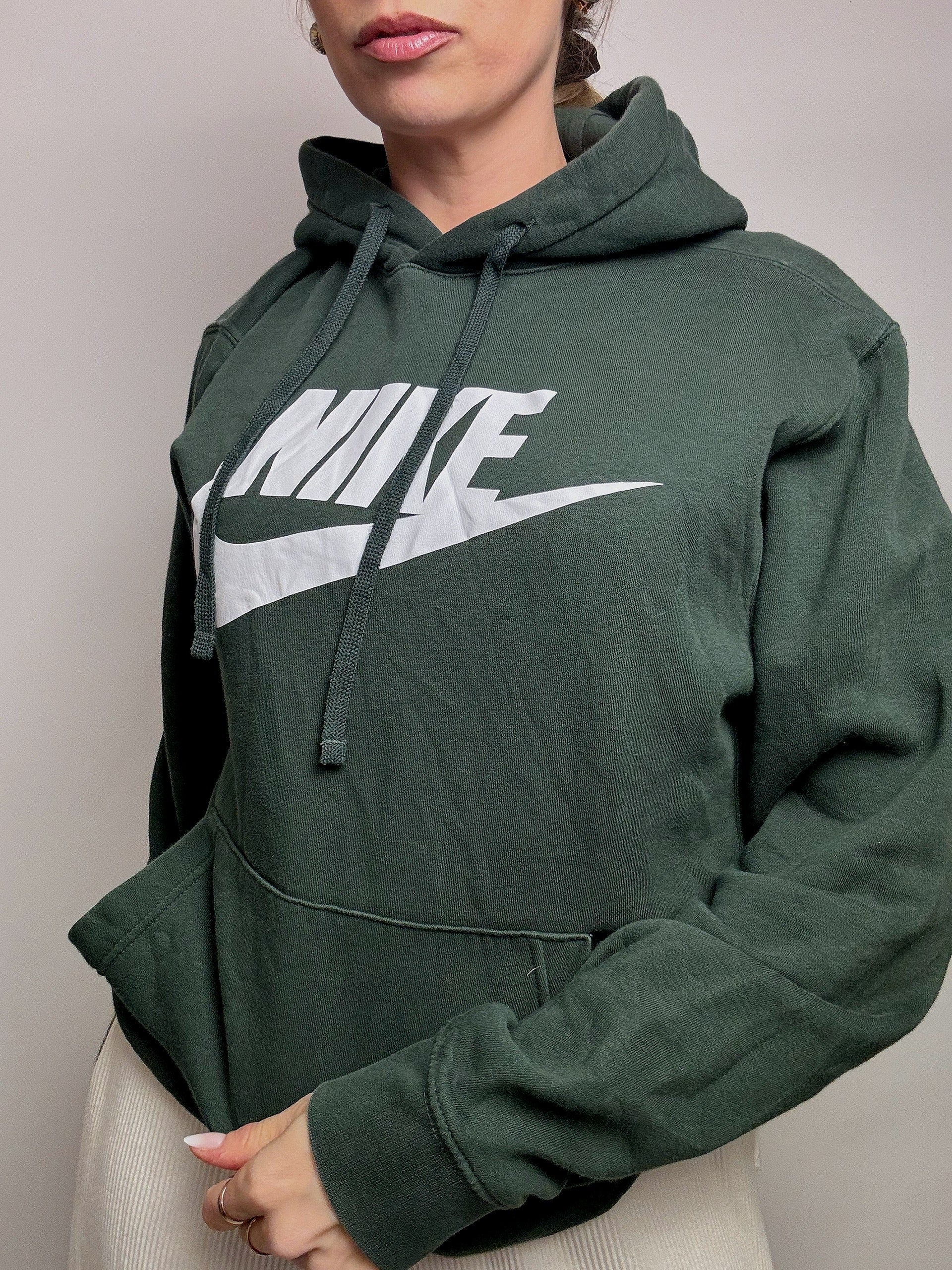 NIKE M Vintage Grüner Hoodie