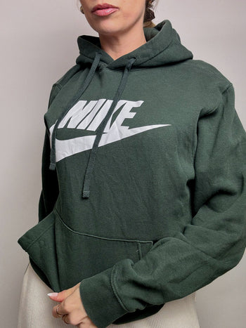 NIKE M Vintage Grüner Hoodie