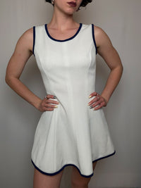 Robe patineuse blanche S/M vintage