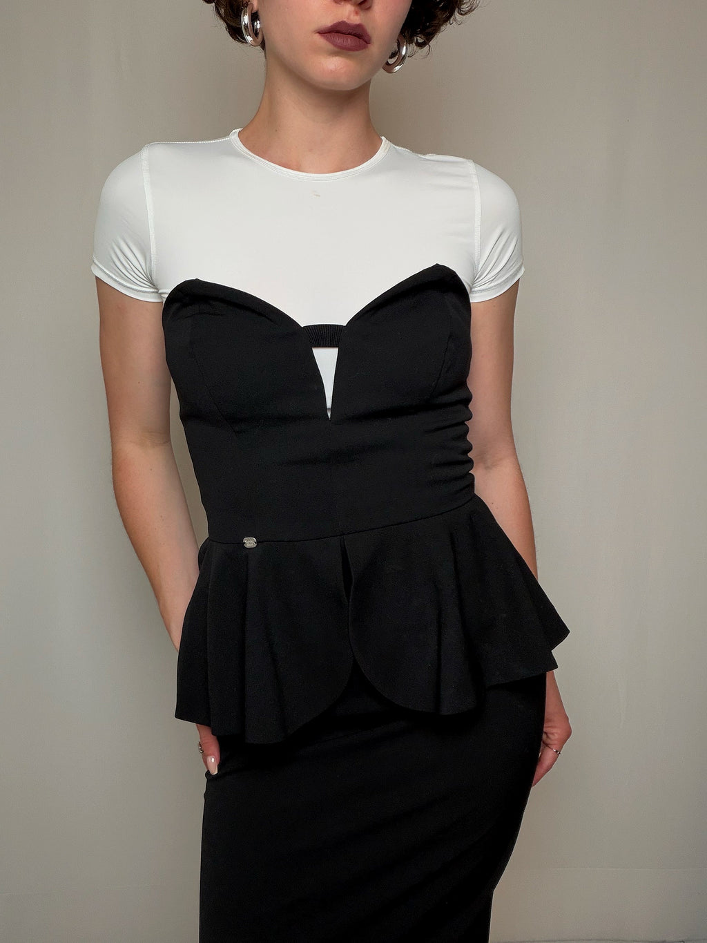 Robe de soirée noire M vintage