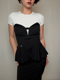Robe de soirée noire M vintage