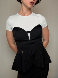 Robe de soirée noire M vintage