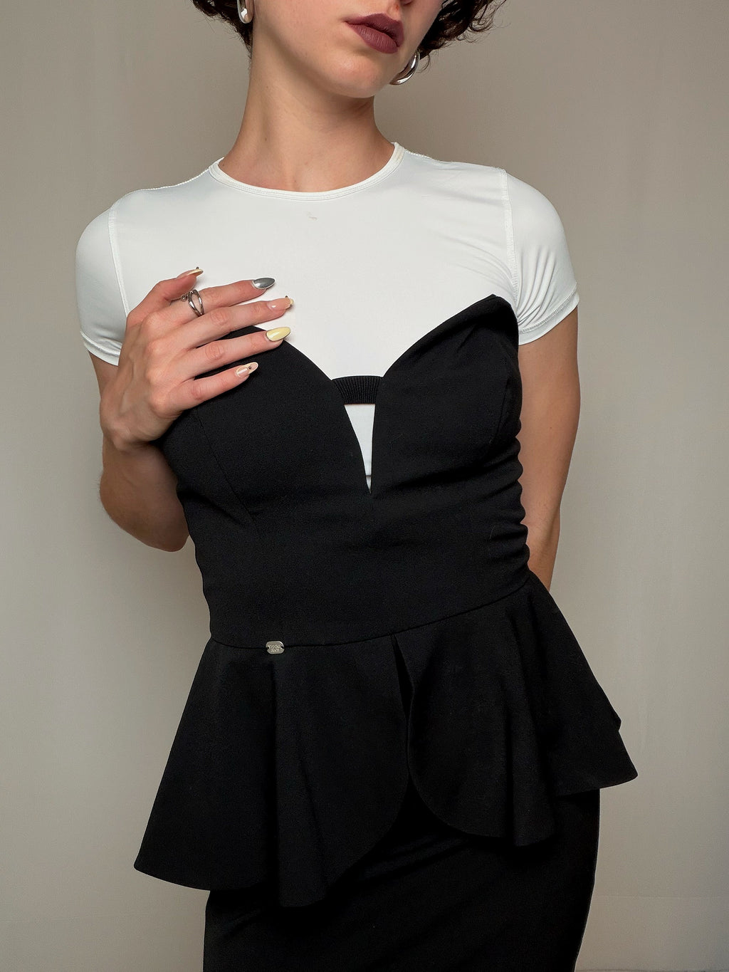 Robe de soirée noire M vintage