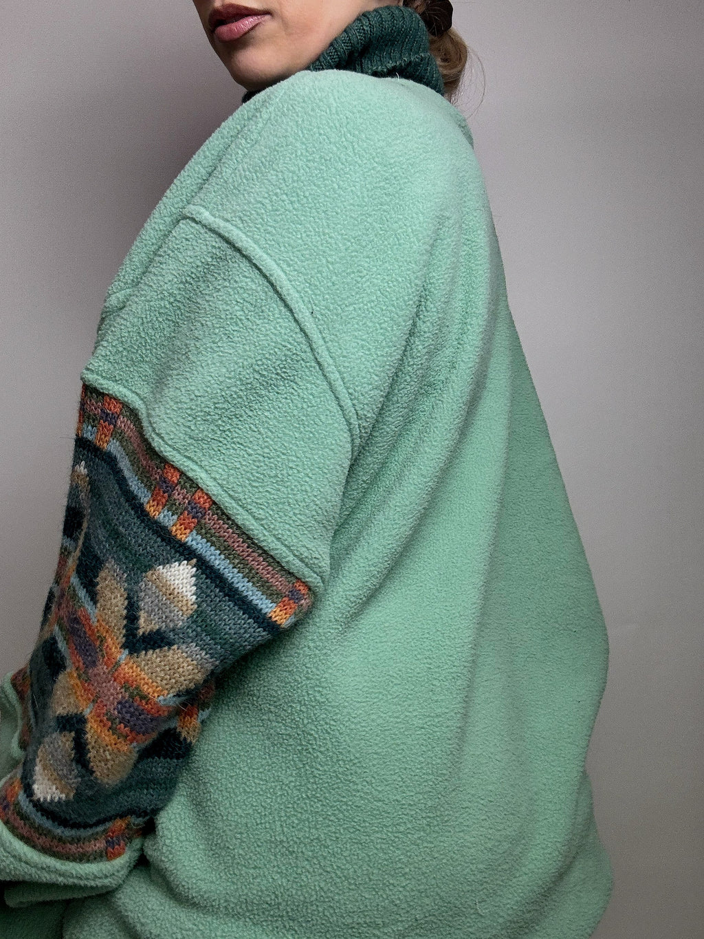 Pull polaire graphique oversize KAPPA XL vintage