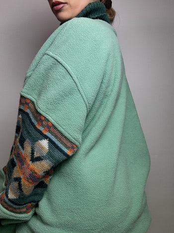 Pull polaire graphique oversize KAPPA XL vintage