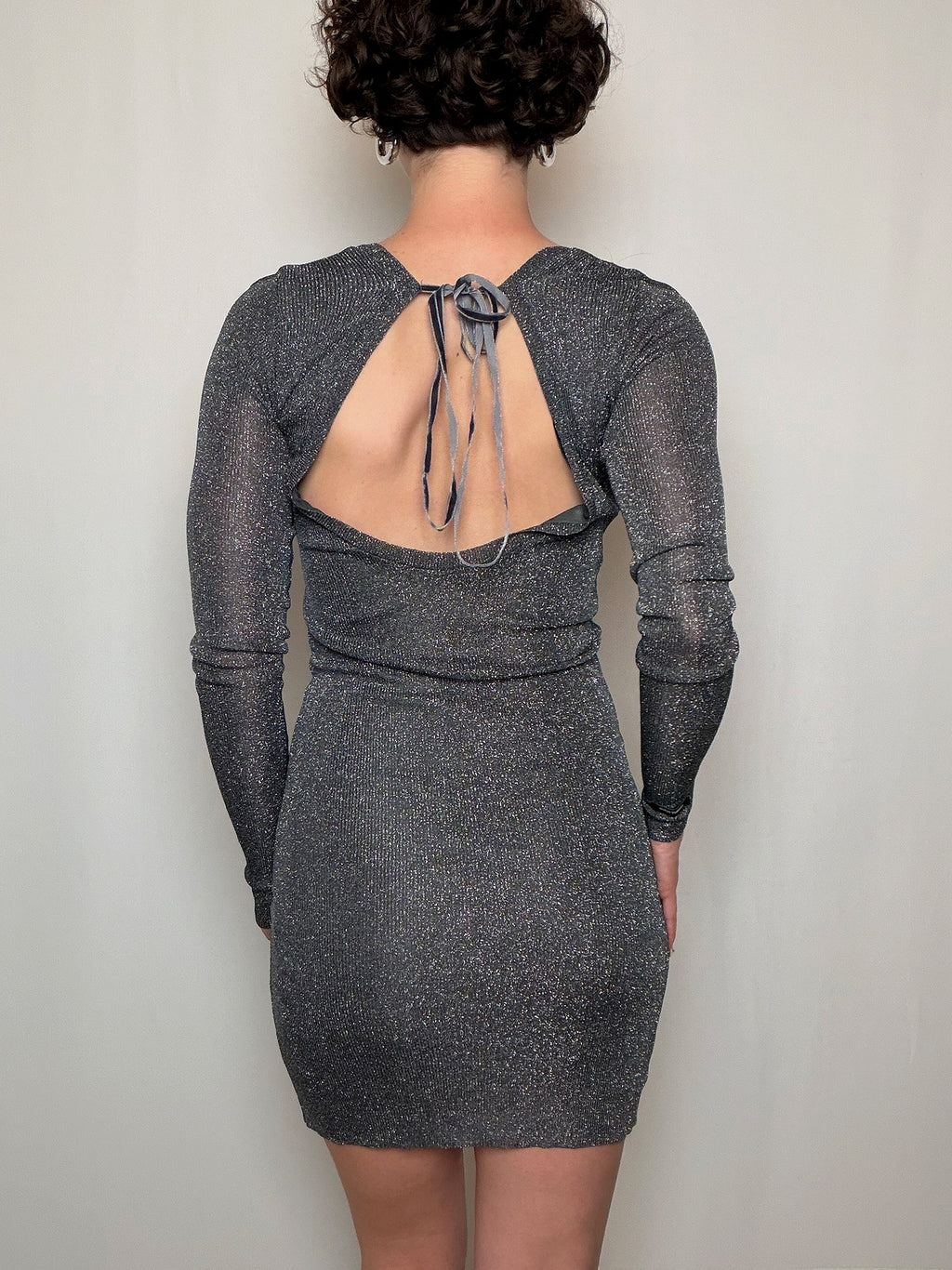 Robe en maille a paillettes S vintage