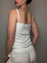 Top a bretelles blanc Nike S vintage
