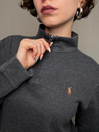 Pull camioneur gris Ralph Lauren S vintage