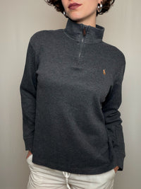 Pull camioneur gris Ralph Lauren S vintage