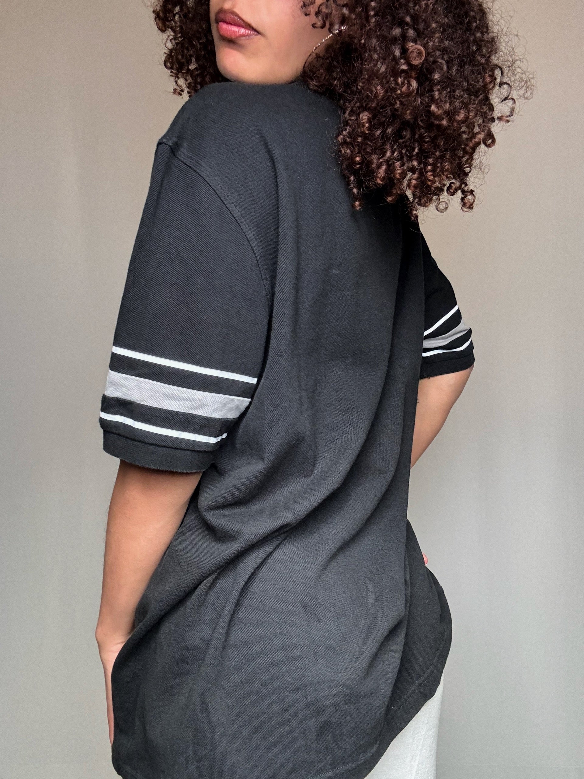 Polo noir Lacoste L vintage
