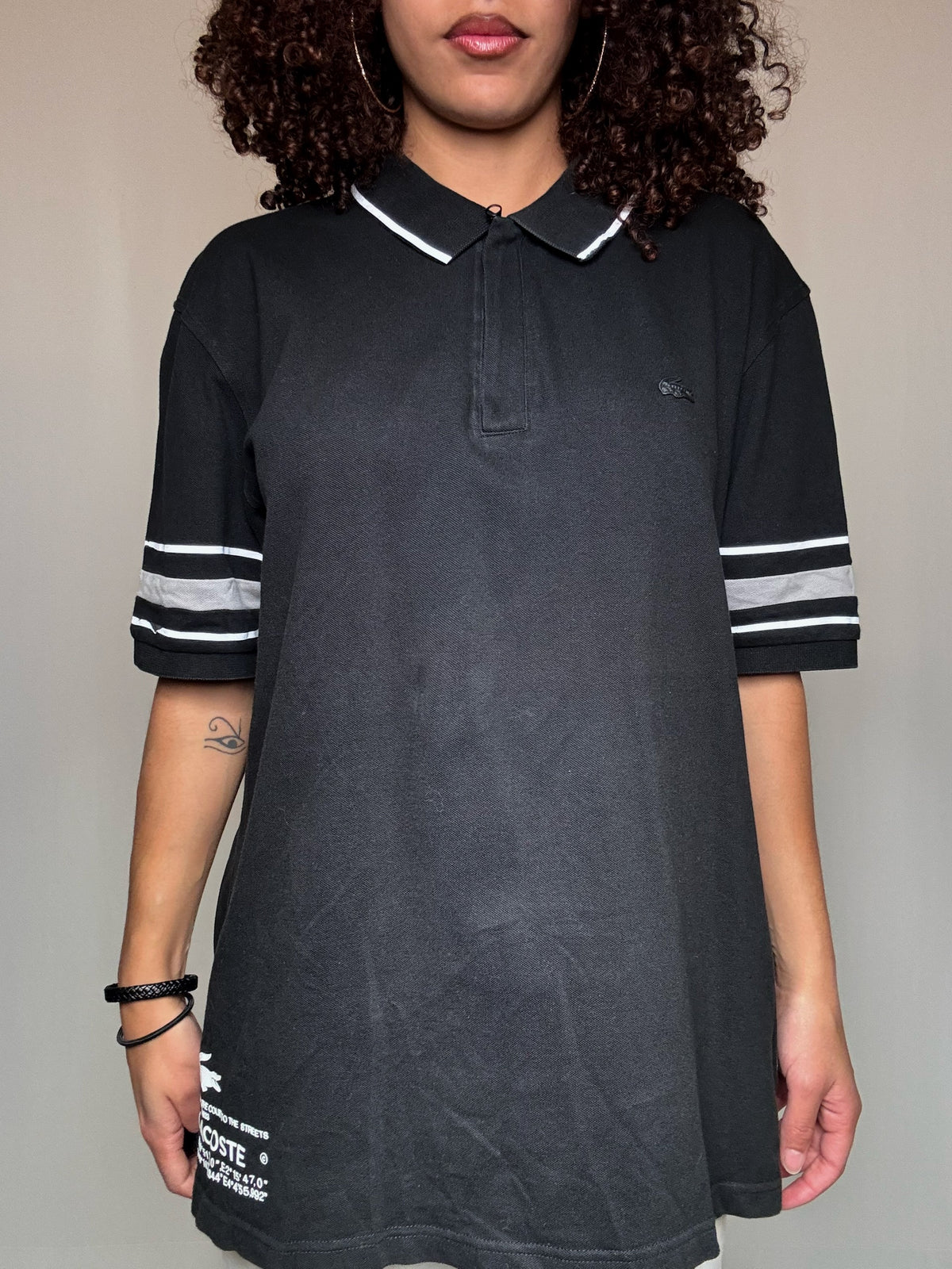 Polo noir Lacoste L vintage