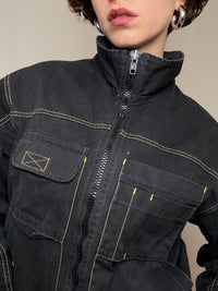 Veste en denim avec zip M vintage
