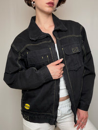 Veste en denim avec zip M vintage