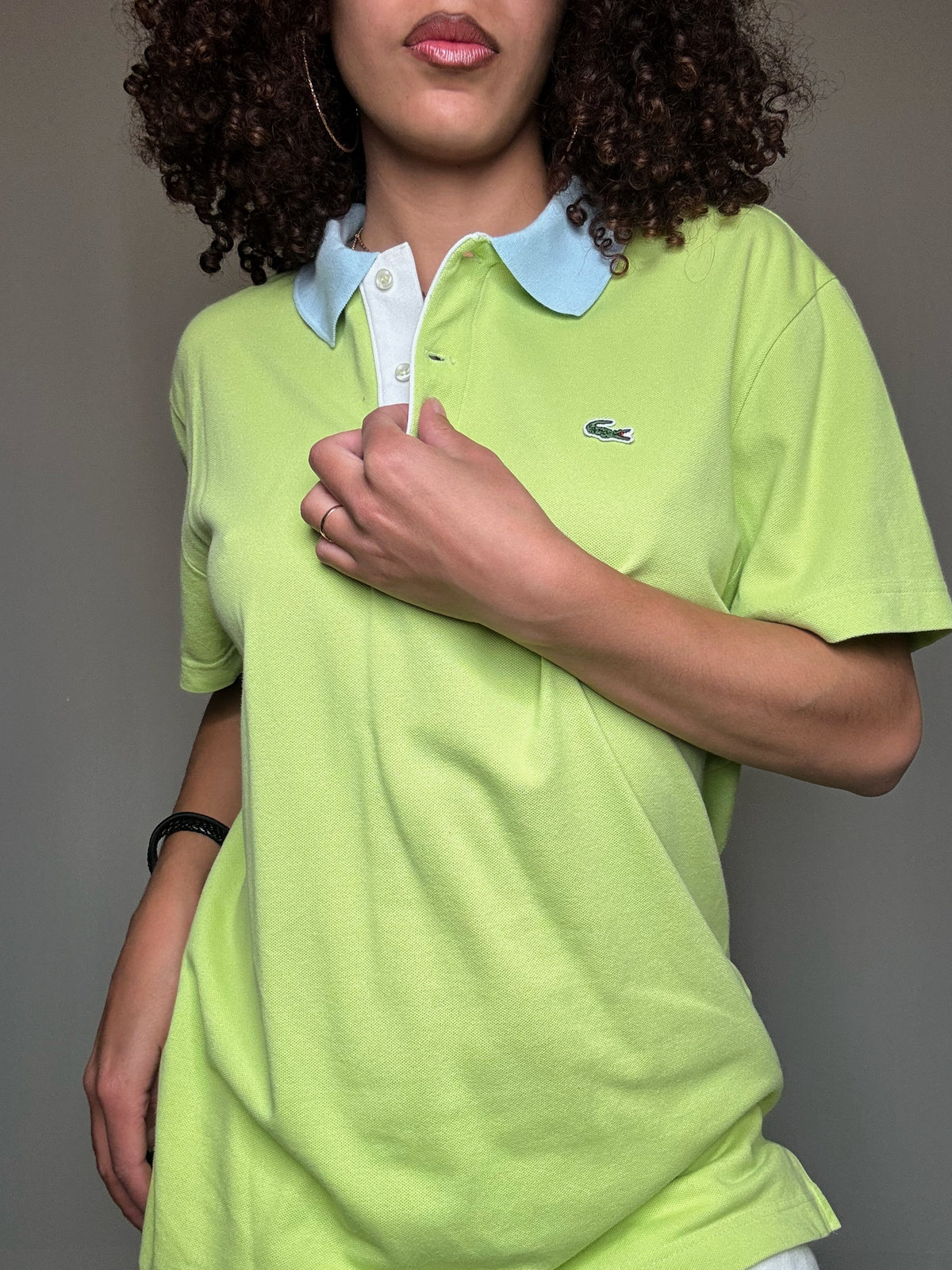 Polo bicolore Lacoste L vintage