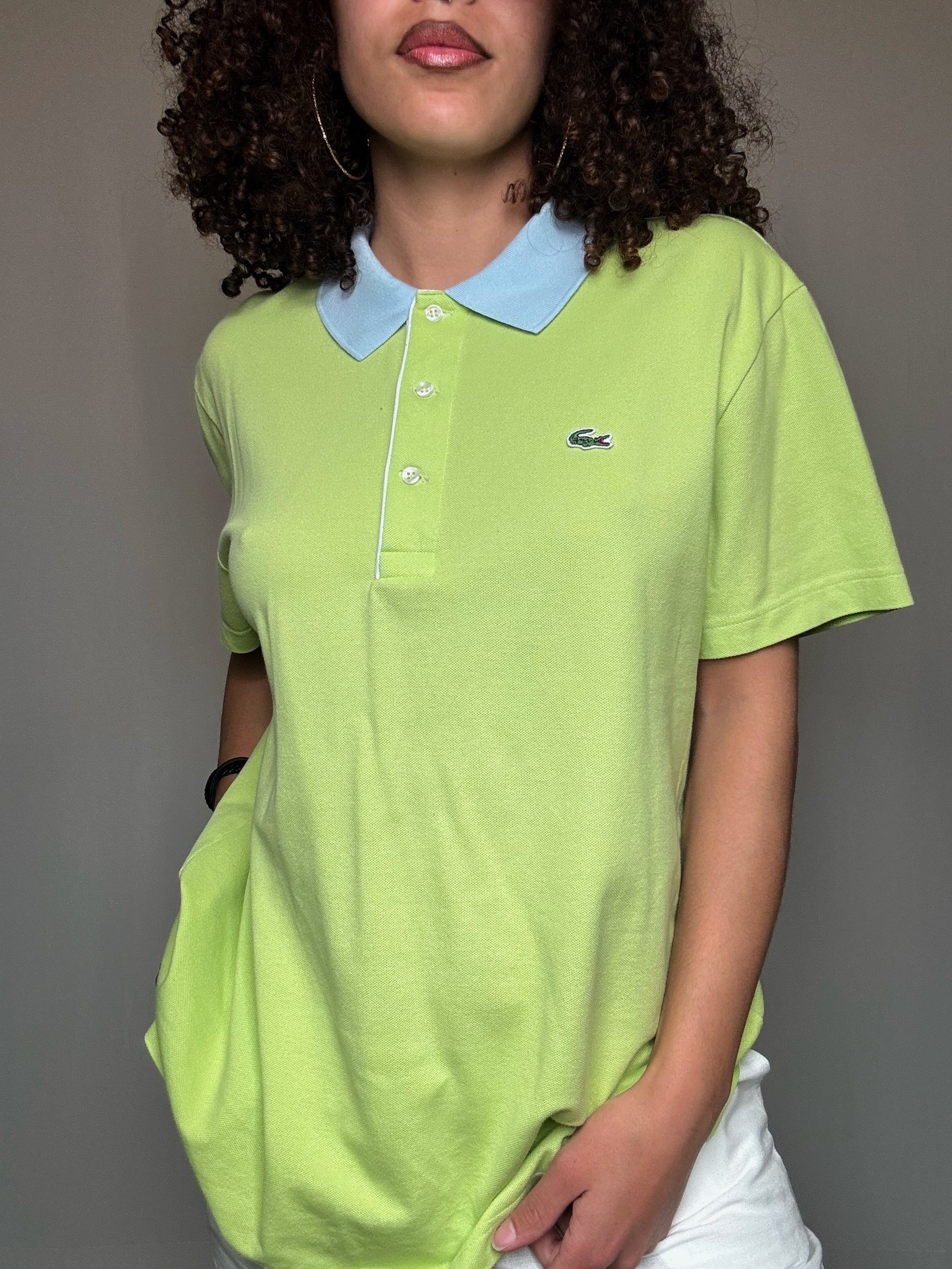 Polo bicolore Lacoste L vintage