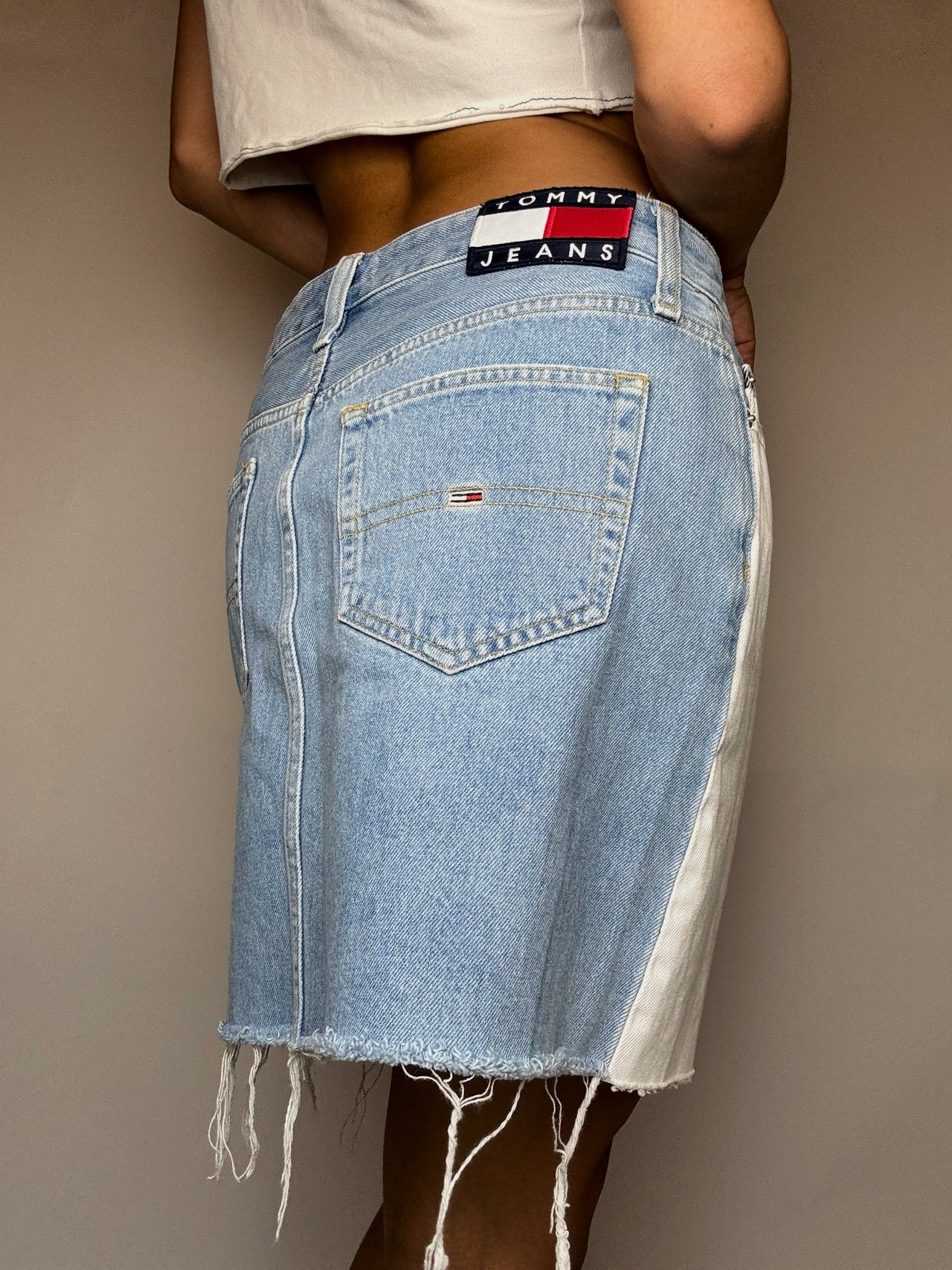 Jupe en jean colorée TOMMY HILFIGER S/M vintage