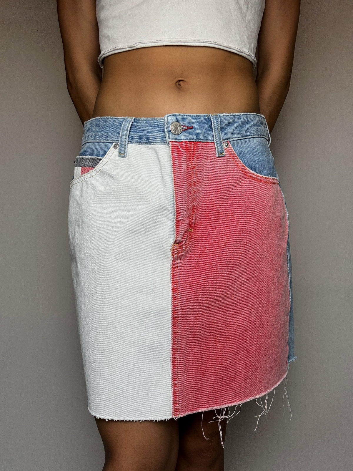 Jupe en jean colorée TOMMY HILFIGER S/M vintage
