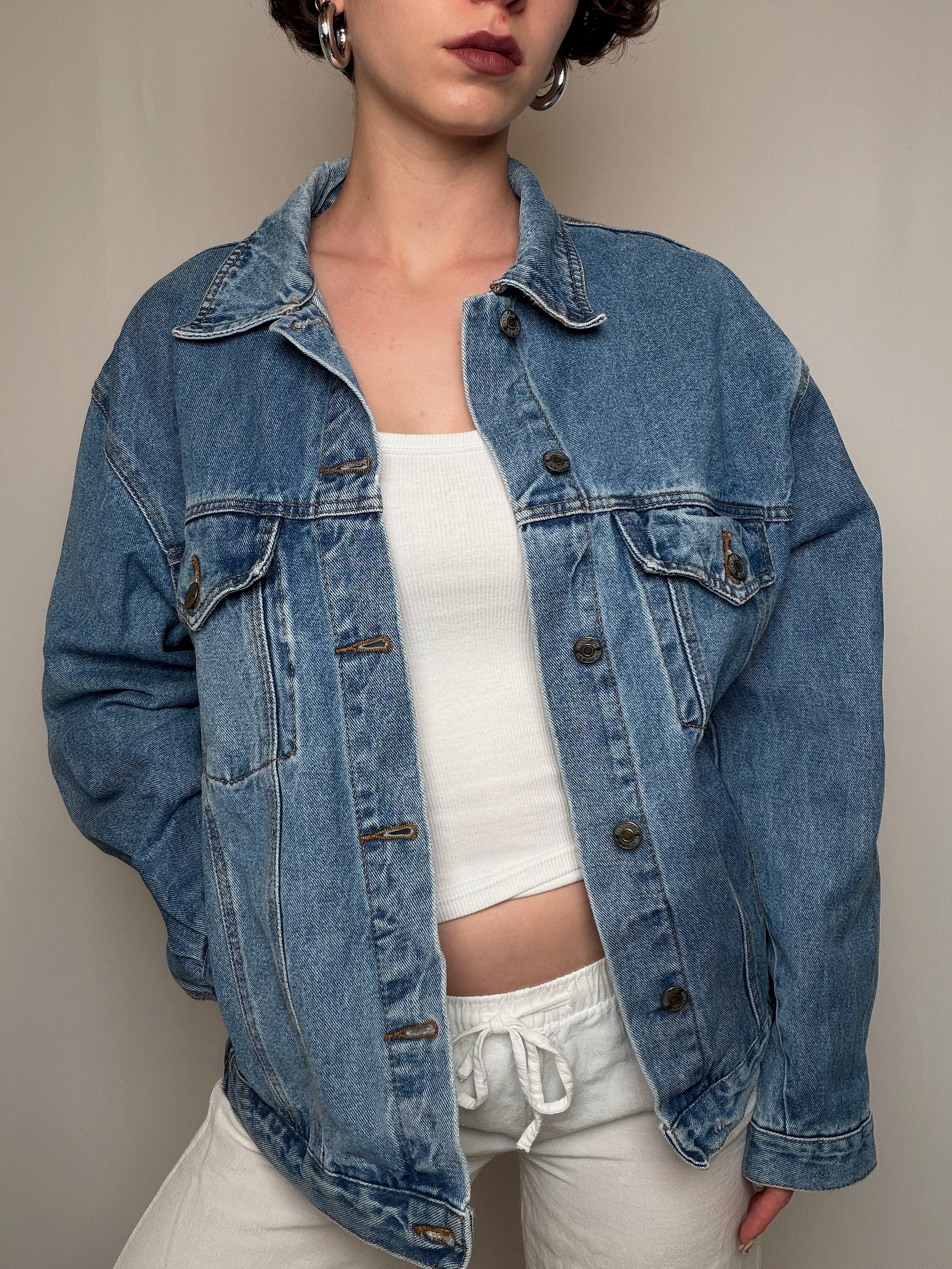 Veste en denim oversized M vintage
