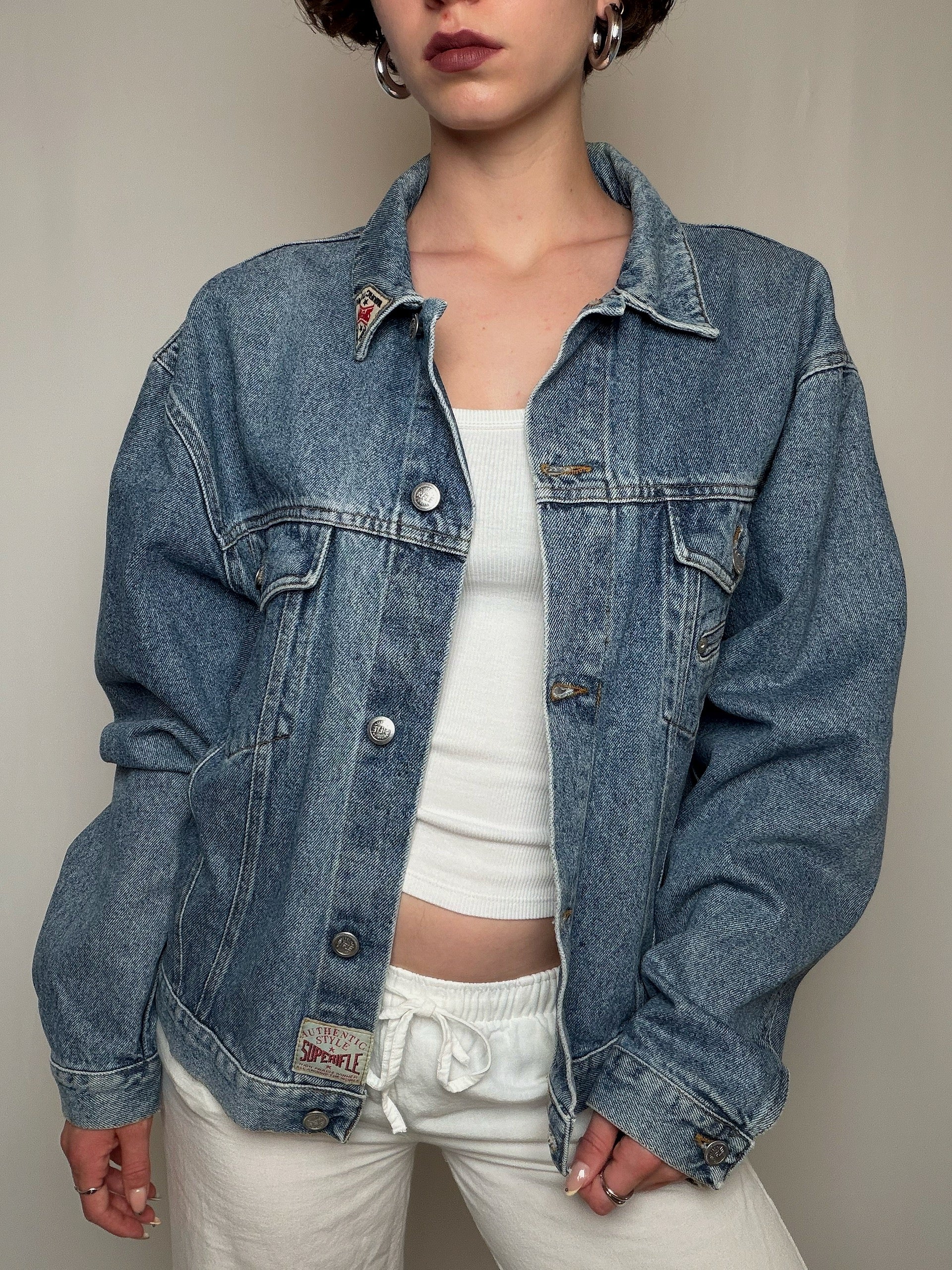 Veste en denim oversized Superifle XXL vintage