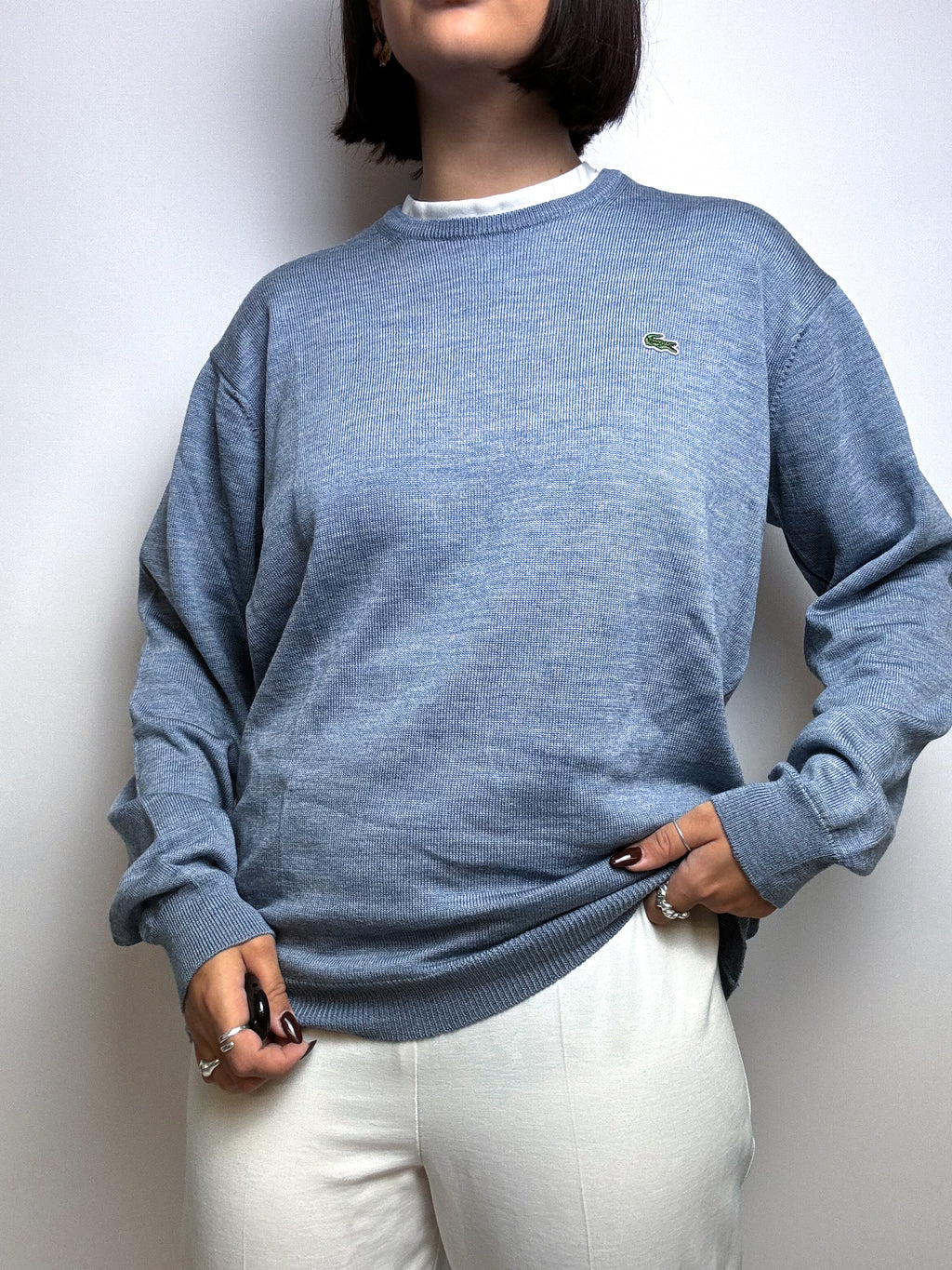 Vintage Lacoste light blue sweater S/M 