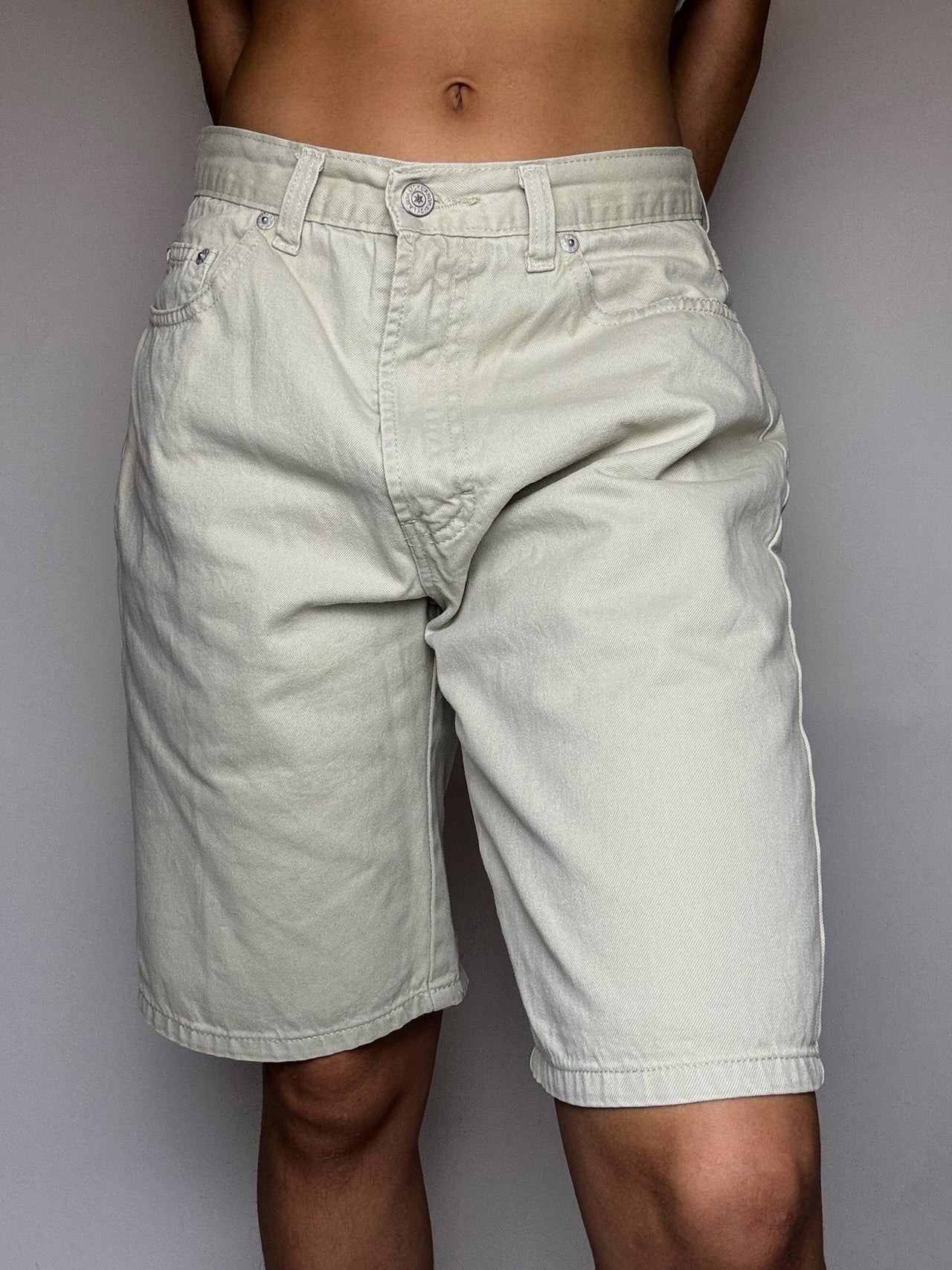 Short long en jean beige XL vintage