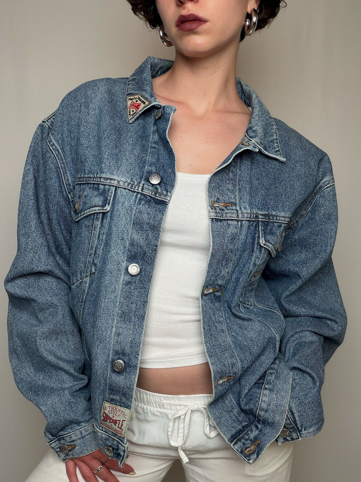 Veste en denim oversized Superifle XXL vintage