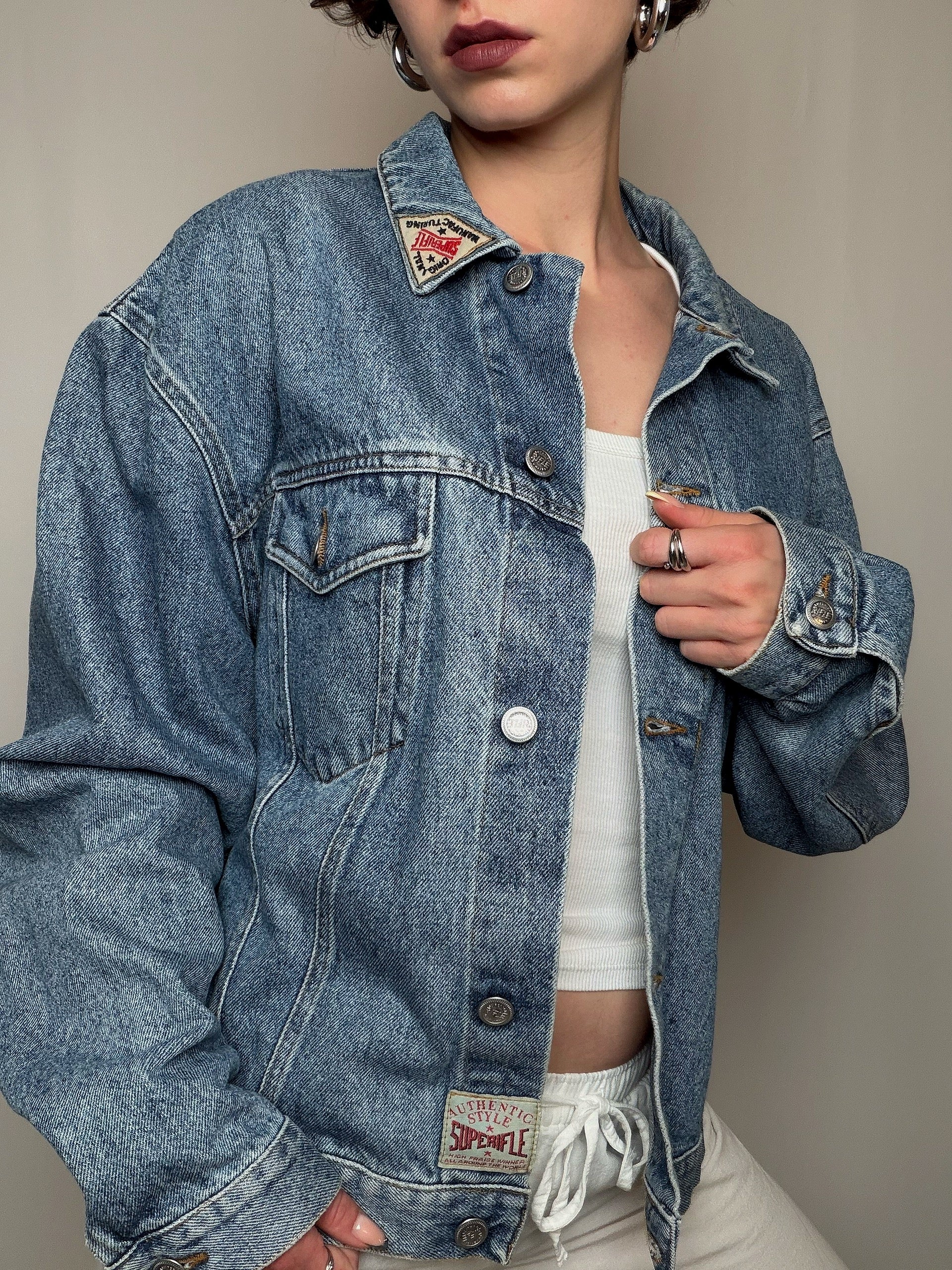 Veste en denim oversized Superifle XXL vintage