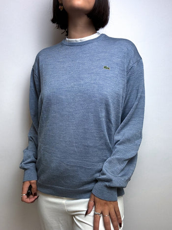 Vintage Lacoste hellblauer Pullover S/M 