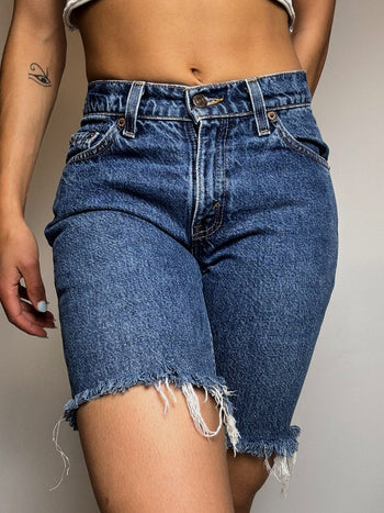 Short  en jean foncé LEVI'S XS/S vintage