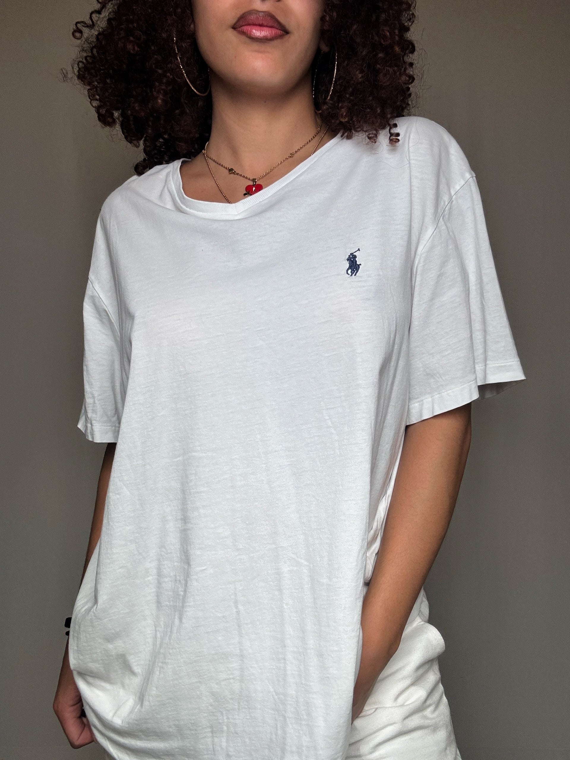 Tshirt blanc Ralph Lauren XL vintage