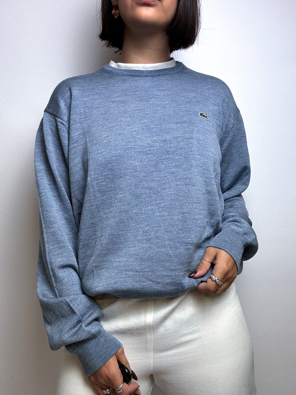 Vintage Lacoste light blue sweater S/M 