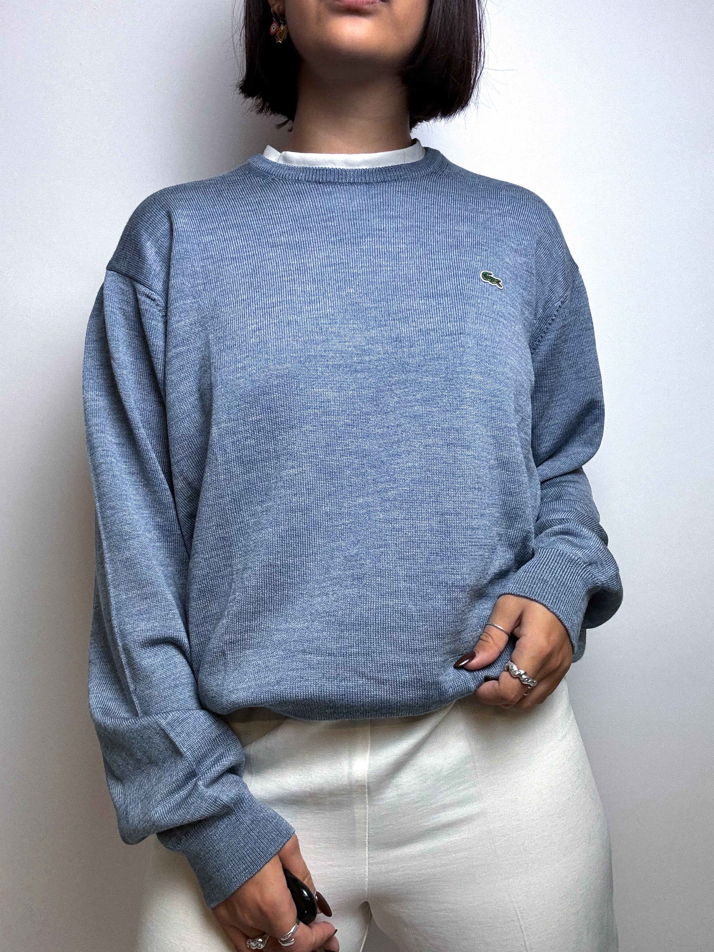 Vintage Lacoste light blue sweater S/M 